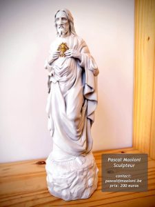 Sculpture Sacré cœur de Jesus par Pascal Maoloni