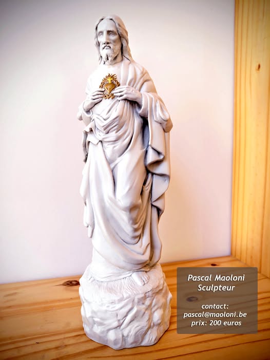 Sculpture Sacré cœur de Jesus par Pascal Maoloni